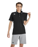 Arena Team Unisex Solid Cotton Polo Shirt - Black