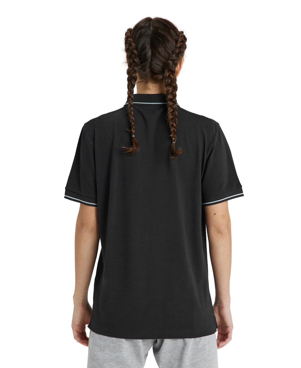 Arena Team Unisex Solid Cotton Polo Shirt - Black