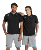 Arena Team Unisex Solid Cotton Polo Shirt - Black