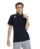 Arena Team Unisex Solid Cotton Polo Shirt - Navy
