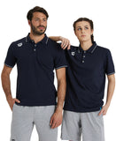 Arena Team Unisex Solid Cotton Polo Shirt - Navy