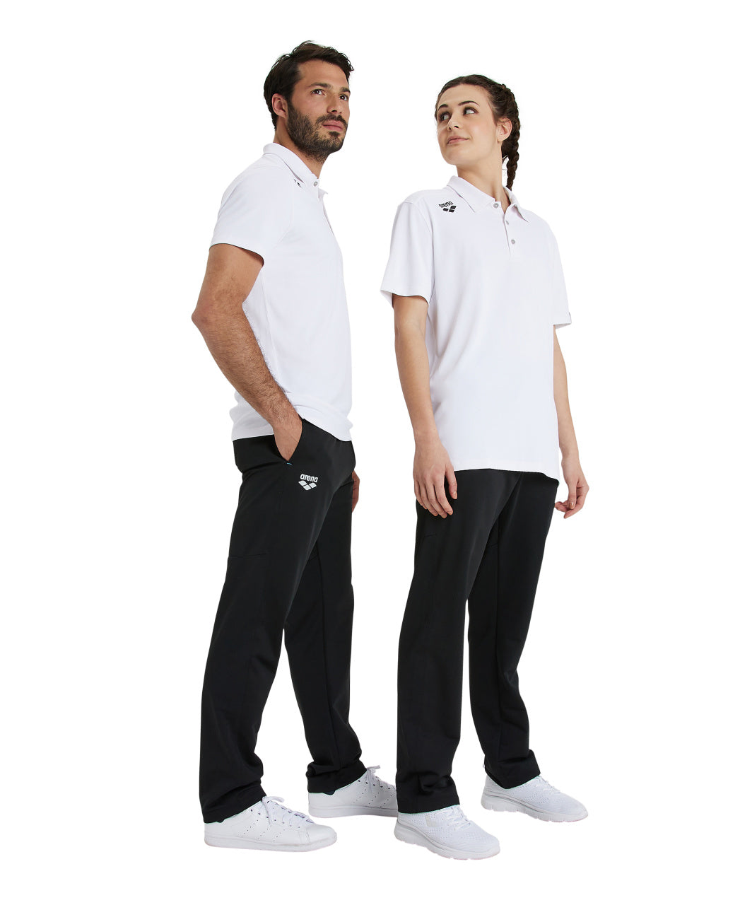 Arena Team Unisex Solid Polo Shirt - White