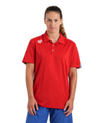 Arena Team Unisex Solid Polo Shirt - Red