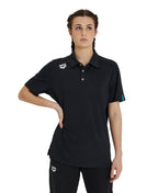 Arena Team Unisex Solid Polo Shirt - Black