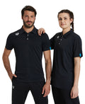 Arena Team Unisex Solid Polo Shirt - Black