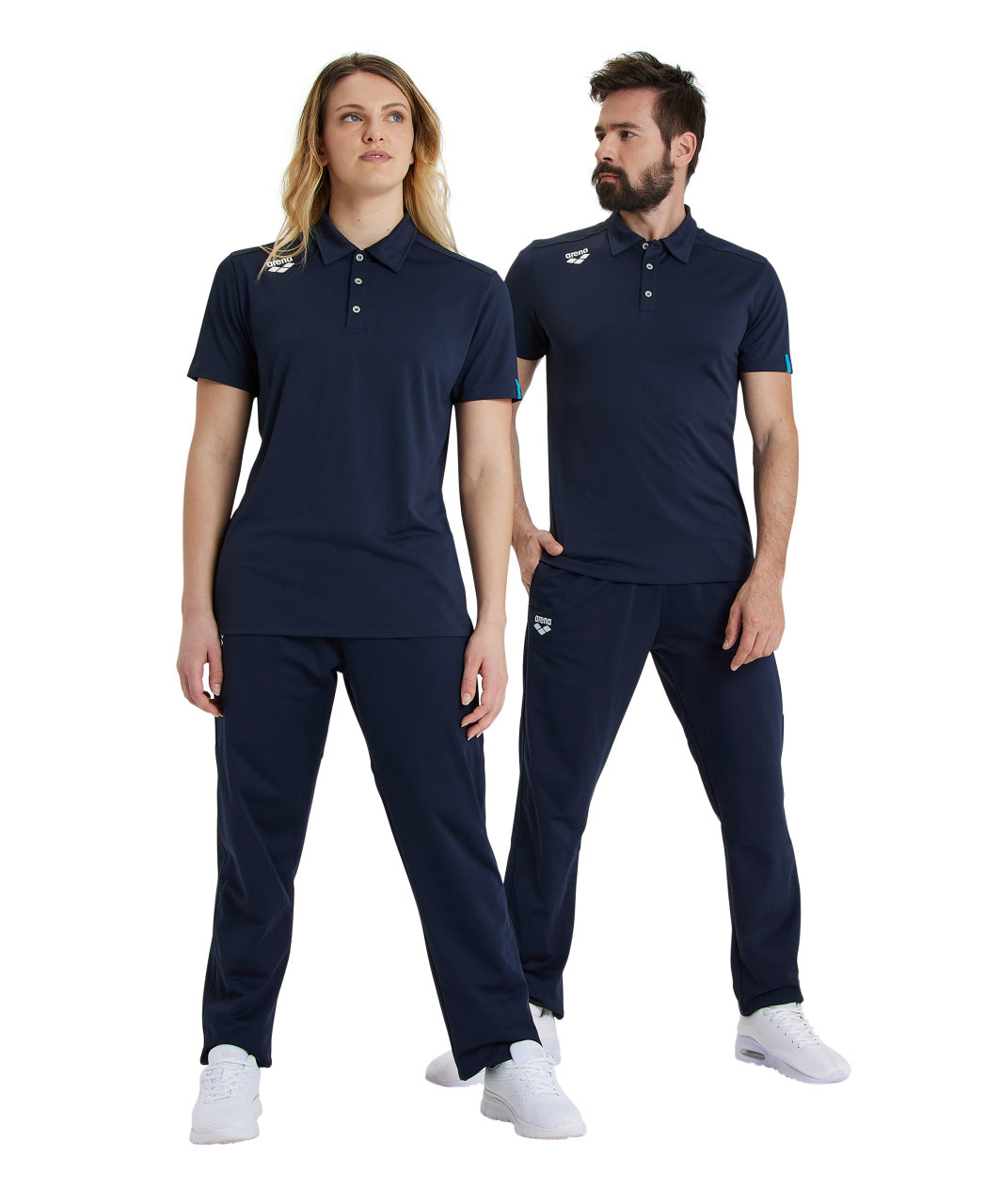 Arena Team Unisex Solid Polo Shirt - Navy