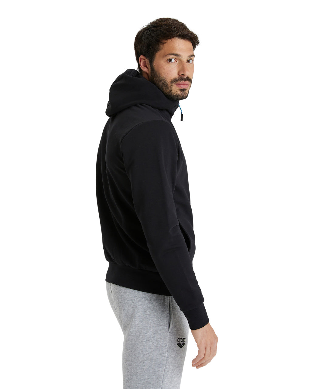 Arena Team Unisex Hooded Panel Jacket - Black
