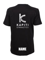 Kapiti Gymnastics Team Jr Paneled T-Shrit - Black