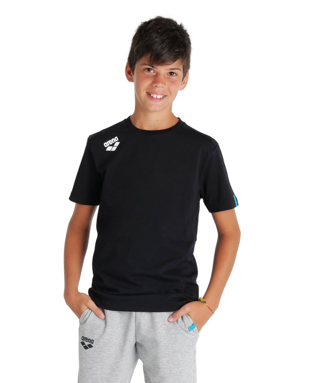 Arena Team Junior Panel T-Shirt -  Black