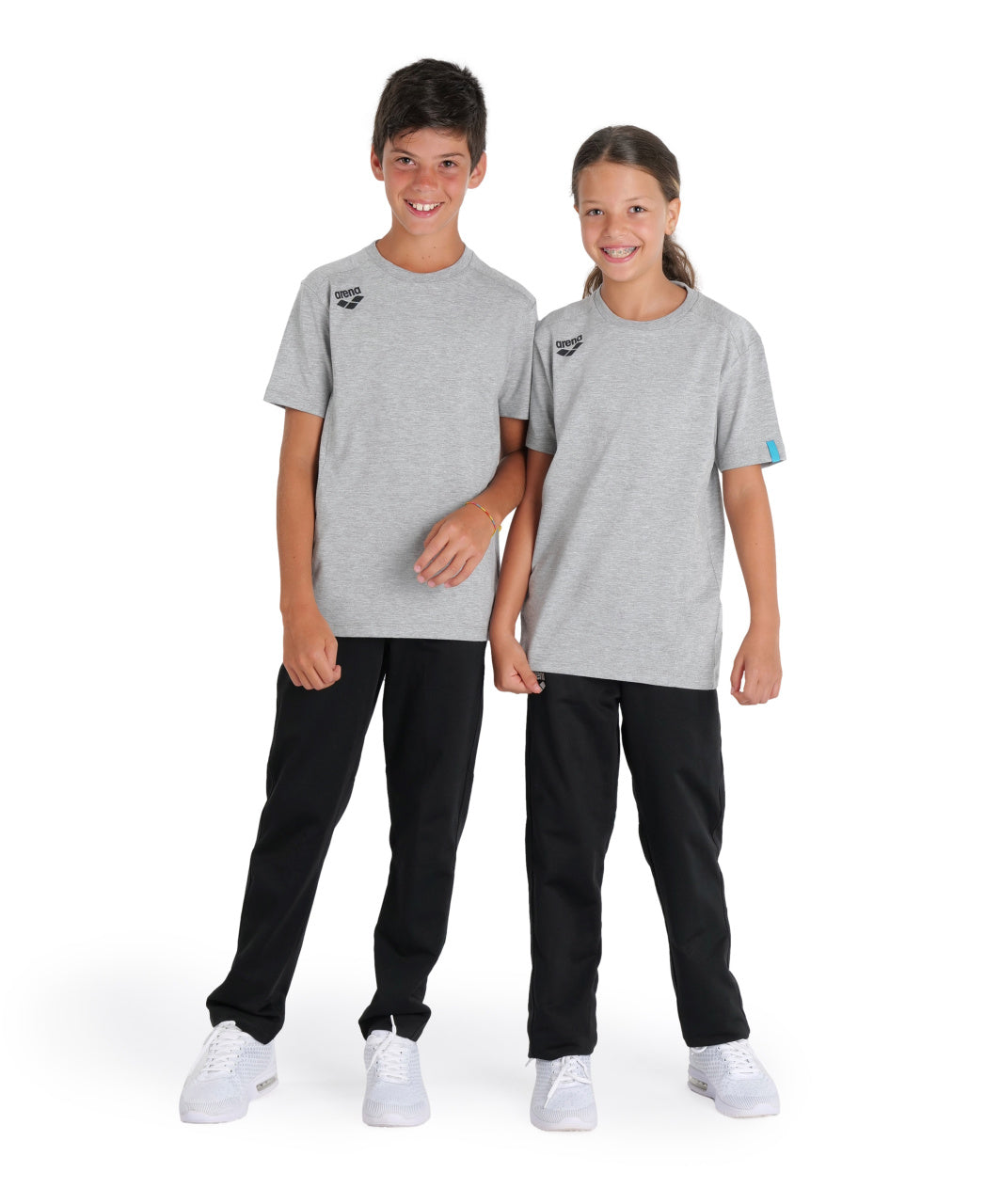 Arena Team Junior Panel T-Shirt - Medium Grey Heather