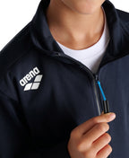Arena Team Junior Panel Knit Poly Track Jacket - Navy