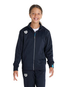 Arena Team Junior Panel Knit Poly Track Jacket - Navy