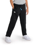 Arena Team Junior Solid Knit Poly Track Pants - Black