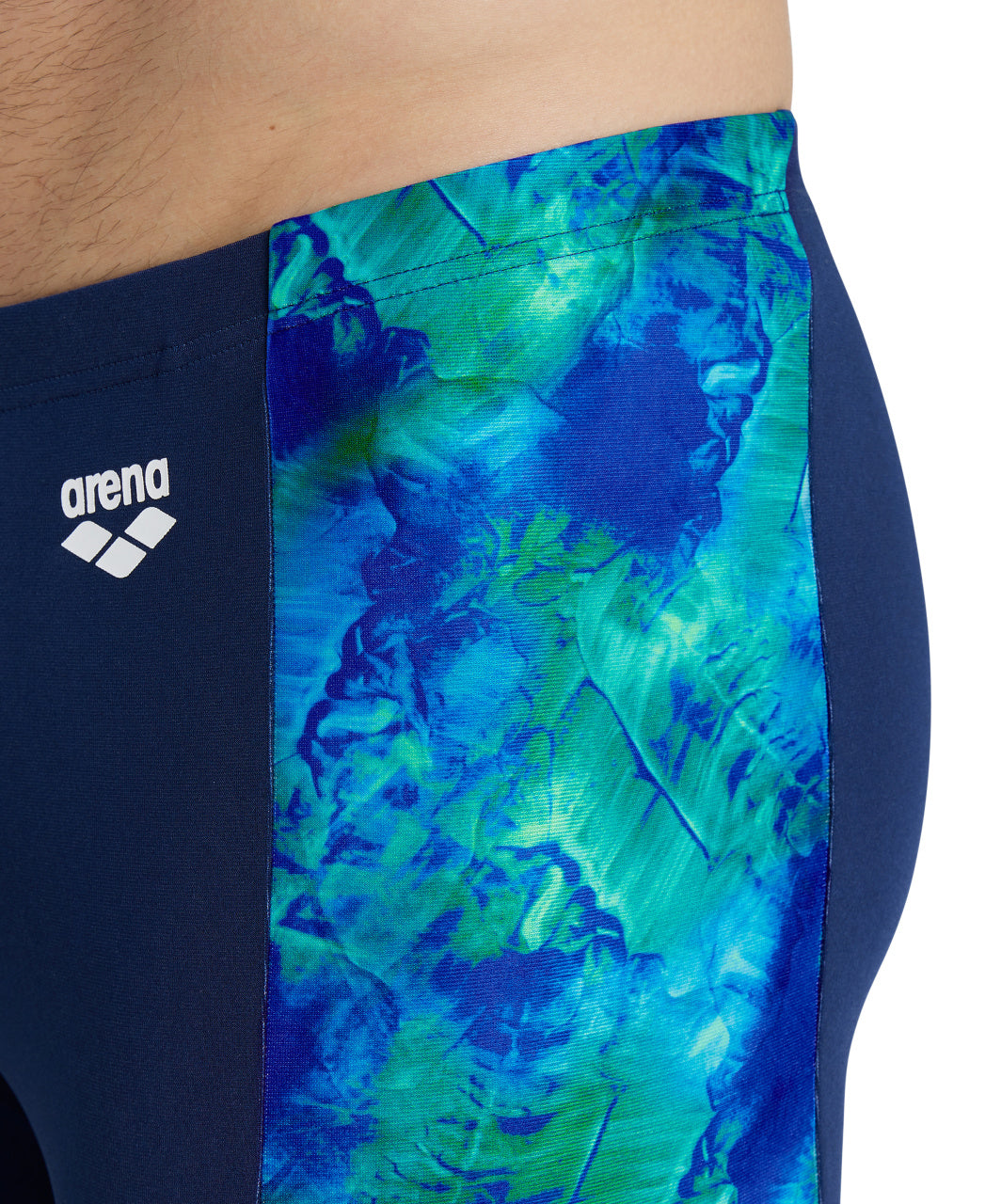 Arena Men's Allover Jammers - Navy-Neon Blue Multi