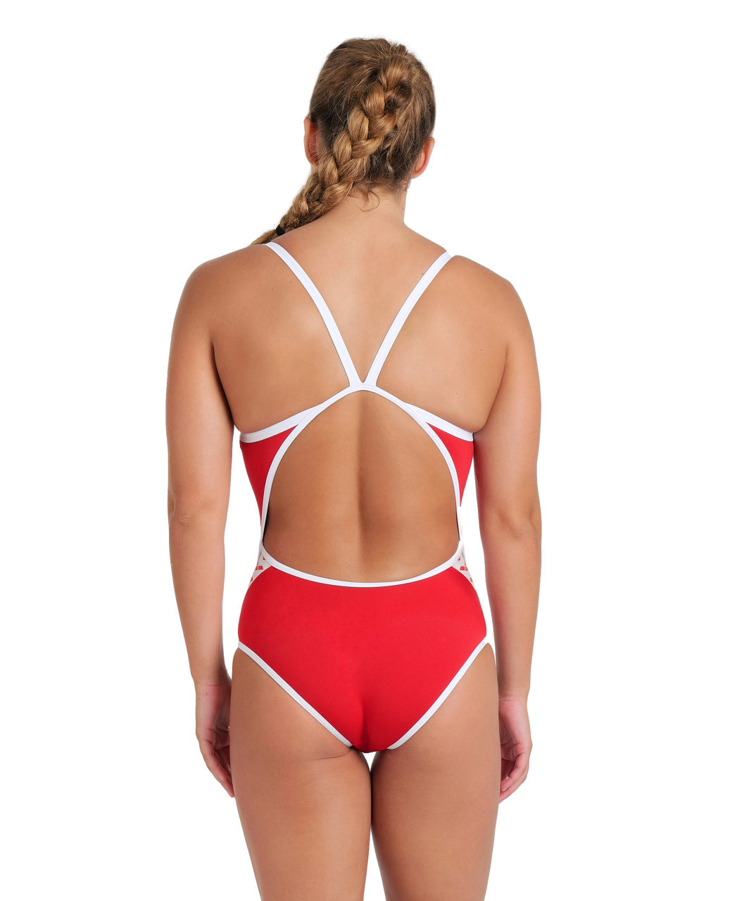 Arena Performance Women's Icons Solid Super Fly Back Swimsuit - Red-White