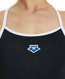 Arena Performance Women's Icons Solid Super Fly Back Swimsuit - Black-White