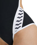 Arena Performance Women's Icons Solid Super Fly Back Swimsuit - Black-White