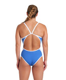 Arena Performance Women's Icons Solid Super Fly Back Swimsuit - Royal - White