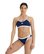 Arena Performance Women's Icons Solid Cross Back Bikini - Navy