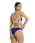 Arena Performance Women's Icons Solid Cross Back Bikini - Navy