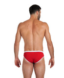 Arena Performance Men's Icons Solid Swim Briefs - Red-White