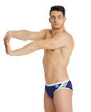 Arena Performance Men's Icons Solid Swim Briefs - Navy-White