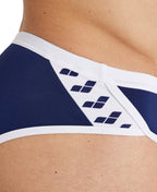 Arena Performance Men's Icons Solid Swim Briefs - Navy-White