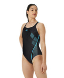 Arena Women's Graphic Swim Pro Back Swimsuit - Black-Martinica