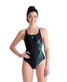 Arena Women's Graphic Swim Pro Back Swimsuit - Black-Martinica
