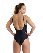 Arena Women's Placement U Back Swimsuit - Navy-Freak Rose-Multi