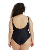 Arena Women's Placement U Back Plus Swimsuit - Navy-Freak Rose-Multi