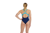 arena Women's Placement Swim Pro Back Swimsuit - Navy