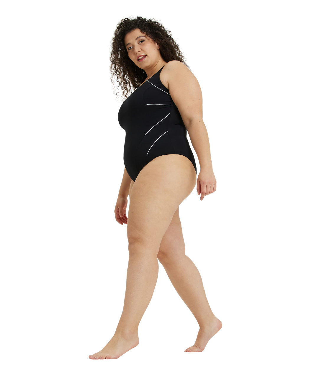 Arena Bodylift Women's Jewel B-Cup Plus Swimsuit - Black-White