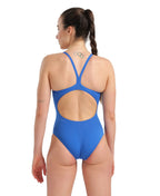 Arena Women's Marbled Light Drop Back Swimsuit - Royal-Royal Multi