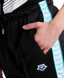 Arena Diamonds Relax Pants - Black-White-Blue Diamond