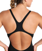 Arena Performance Women's Front-Lined Solid Swim Pro Swimsuit - Black-White