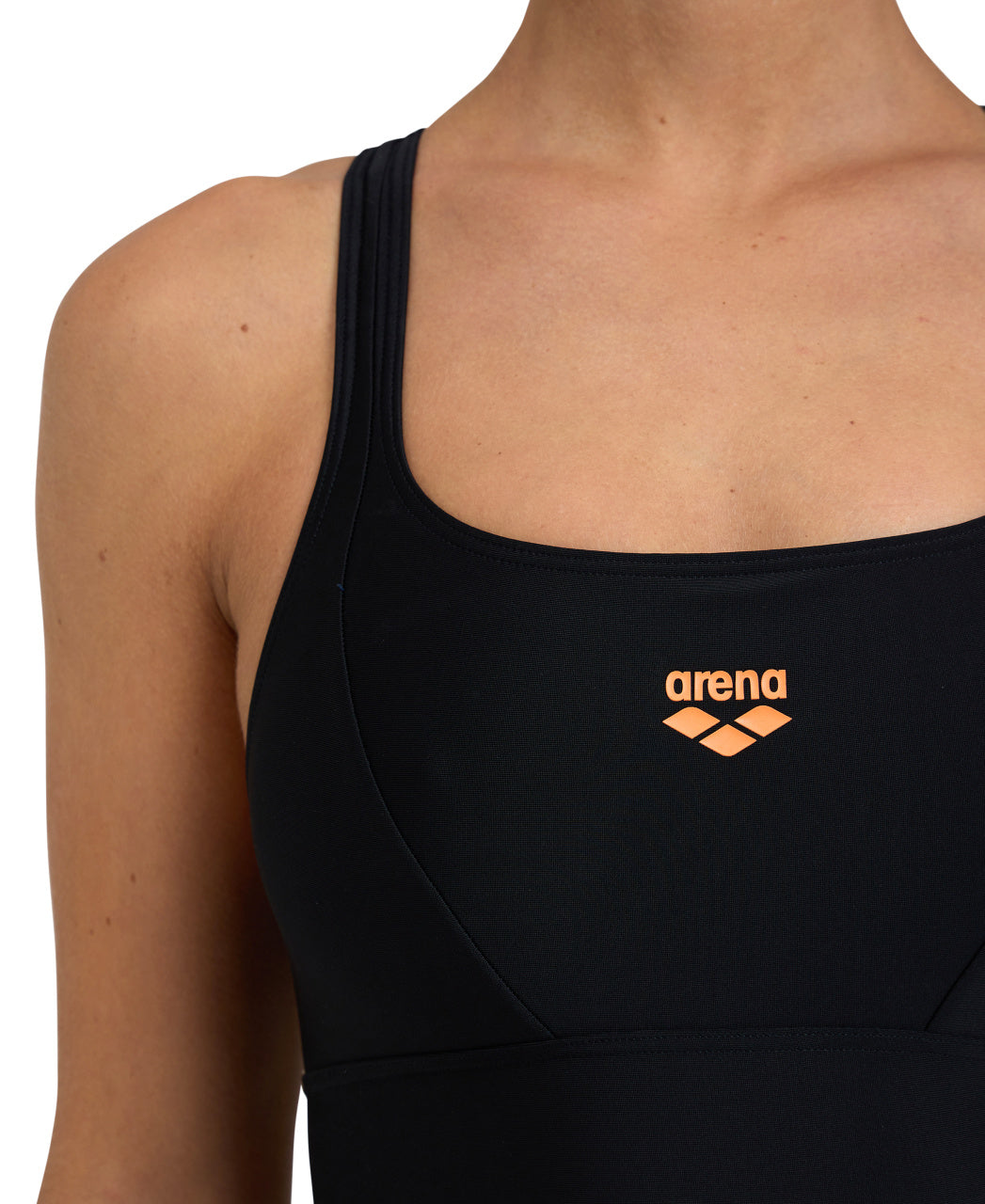 Arena Feel Women's Solid Control Pro Back Swimsuit - Black