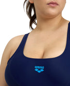 Arena Feel Women's Panel Control Pro Back Plus Swimsuit - Navy-Turquoise