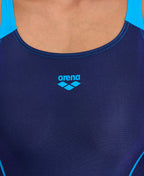 Arena Performance Women's Graphic Swim Pro Back Bra Swimsuit - Navy-Turquoise