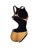 Women's Arena 50th Gold Swimsuit Tech One Back - Gold Multi-Black