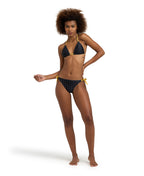Women's Arena 50th Bikini Triangle - Black Multi-Gold