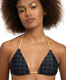 Women's Arena 50th Bikini Triangle - Black Multi-Gold
