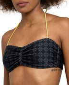 Women's Arena 50th Bikini Bandeau - Black Multi-Gold