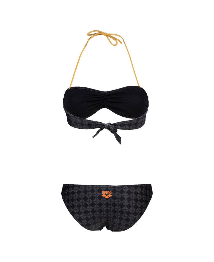Women's Arena 50th Bikini Bandeau Black MultiGold Arena Water