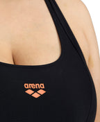 Arena Feel Women's Solid Control Pro Back Plus Swimsuit - Black