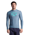 Arena Men's Graphic UV Protection Long-Sleeve Shirt - Stone Gery-Nespola