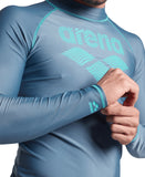 Arena Men's Graphic UV Protection Long-Sleeve Shirt - Stone Gery-Nespola