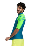 Arena Men's Graphic UV Protection Short-Sleeve Shirt - Teal