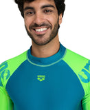 Arena Men's Graphic UV Protection Short-Sleeve Shirt - Teal