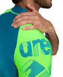 Arena Men's Graphic UV Protection Short-Sleeve Shirt - Teal